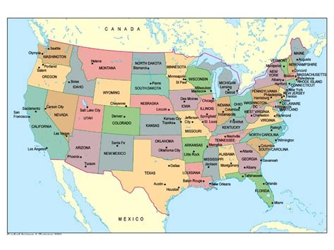 Ciudades Importantes Mapa De Estados Unidos Ciudades