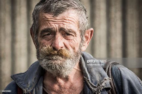 Portrait Of Homeless Man High Res Stock Photo Getty Images