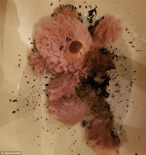 teddy bear with microwaveable warming heart catches fire daily mail online