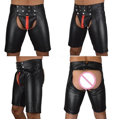 Buy New Exclusive Sexy Male Black Faux Leather Latex
