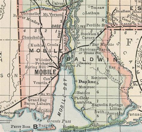 Vintage Map Of Mobile Alabama 1891 Drawing By Cartographyassociates