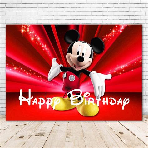 Incompetencia Horizontal Florecer Mickey Mouse Happy Birthday Wallpaper