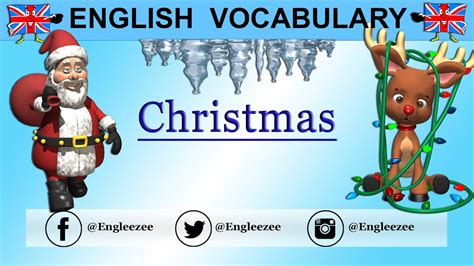 Learn English Christmas Vocabulary Vocabulaire De Noël En Anglais