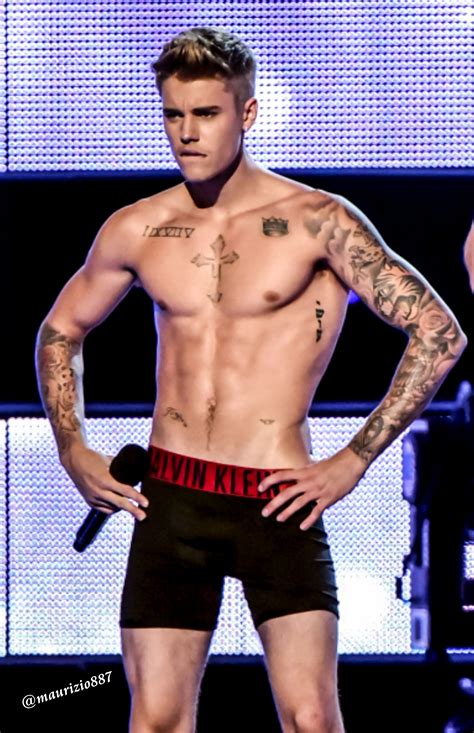 Justin Bieber Strips Fashion Rocks 2014 Justin Bieber Photo
