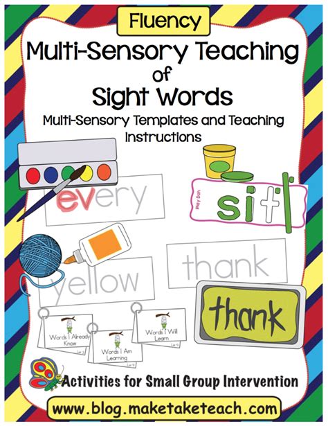 Multi Sensory Activity For Teaching Letters And Sight Words Make Take