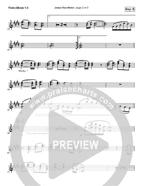 Jesus You Alone Flute Oboe Sheet Music PDF Highlands Worship