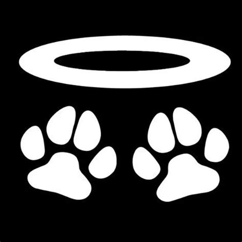 155cm122cm Angel Halo Dog Paw Print Interesting Vinyl Car Styling