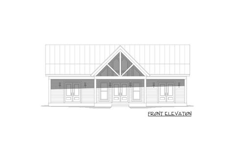 2 Bed House Plan With Vaulted Porches Front And Back