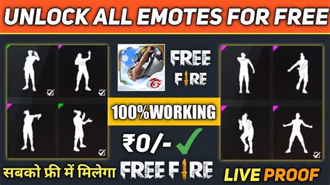 How to unlock all emotes in free fire for free | how to get all emotes in free fire 2020 #garenafreefire #freefire #free. HOW TO UNLOCK FREE ALL EMOTES IN FREE FIRE NEW TRICK ! YOU ...
