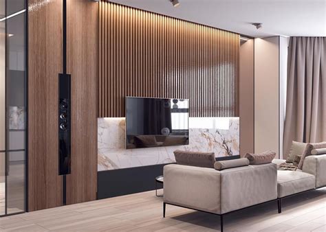 Different shapes marble tile home living room living room. Interior Design Using Marble And Wood Combinations ...