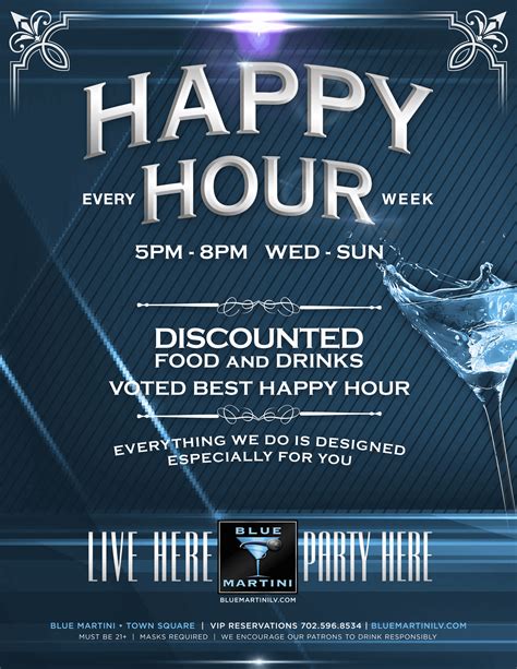 Happy Hour Las Vegas Blue Martini