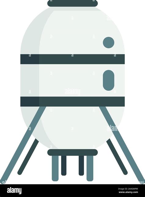 Space Capsule Icon Flat Illustration Of Space Capsule Vector Icon For