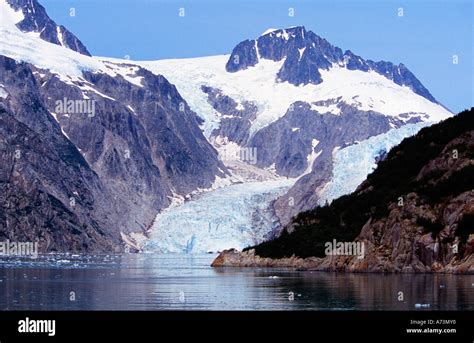 View Of Northwestern Glacier Kenai Fjords National Park Stock Photo