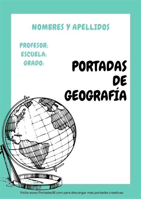 Mejores Portadas De Geograf A Portadas Para Word