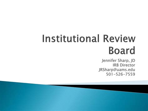 Ppt Institutional Review Board Powerpoint Presentation Free Download