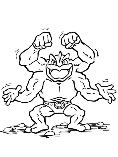 Pokemon Machamp Coloring Pages Free Printable The Best Porn Website