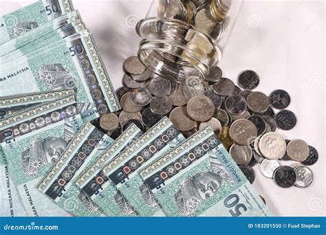 Malaysia Currency Myr Stack Of Ringgit Malaysia Bank Note Stock Photo