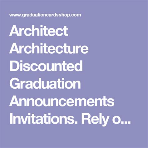 Architect Architecture Discounted Graduation Announcements Invitations