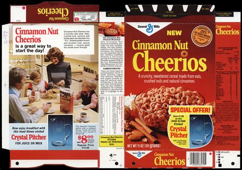 The flavored ones are unhealthier than the normal ones. General Mills - Cinnamon Nut Cheerios - NEW - cereal box f ...