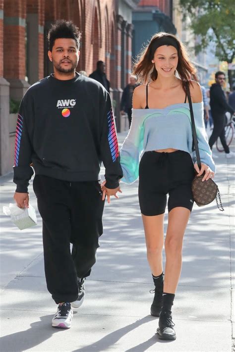 Or maybe just hanging out. Bella Hadid and The Weeknd - NYC, November 2018 • CelebMafia