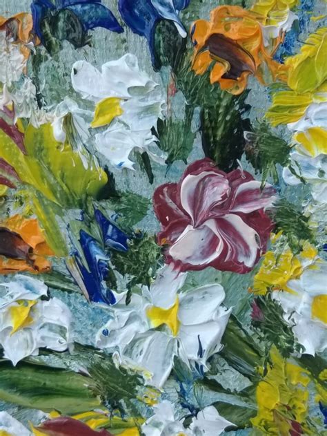 Wildflower Painting Flower Daisy Original Art Impasto Oil On Etsy