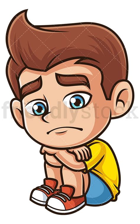 Sad Little Boy Cartoon