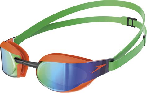Speedo Fastskin Elite Mirror Goggles Fluo Orangelawn Green Online Bei