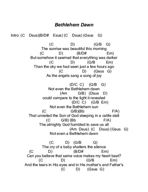 Bethlehem Dawn The Shepherds Chords Pdf Todd Agnew Praisecharts