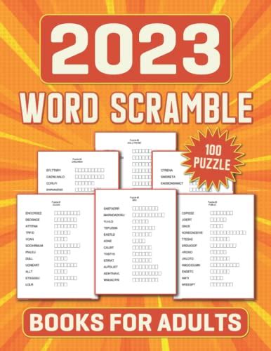 2023 Word Scramble Books For Adults 1200 Challenging Puzzles For