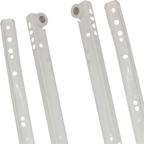 Builders Line White Epoxy Coated Euro Drawer Slide 10 34 Extension