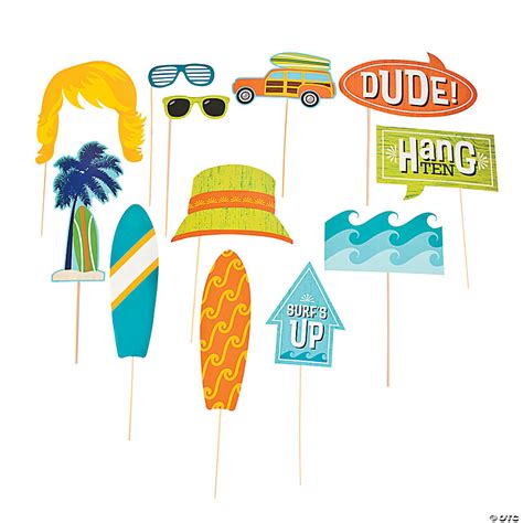 Surfs Up Photo Stick Props 12 Pc Oriental Trading