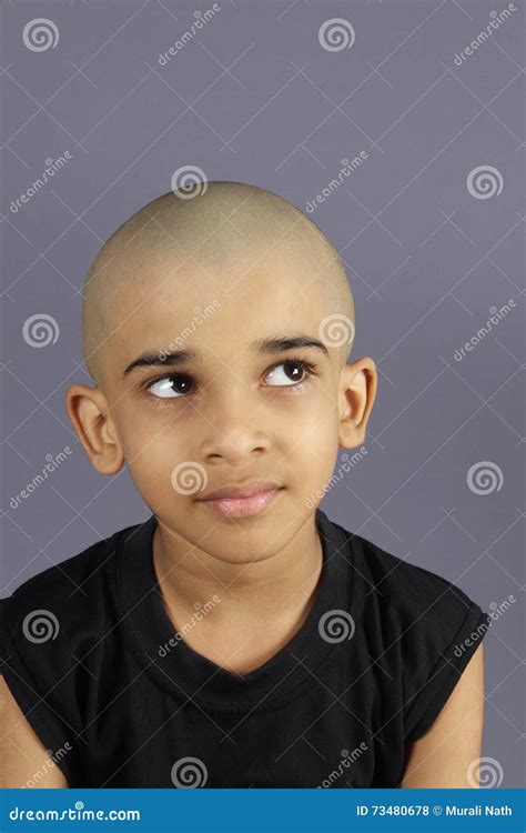 Indian Boy With Shaved Head Stock Photo Image Of Kindergarten Child