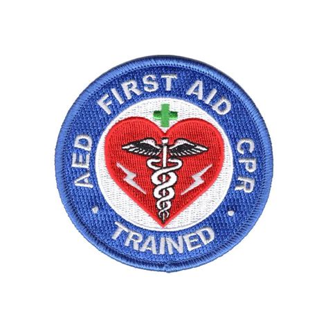 First Aid Cpr Aed Trained 100 Embroidered Patch Health And Safety Work