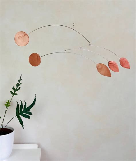 Kinetic Mobile Hanging Mobile Copper Mobile Mid Century Retro