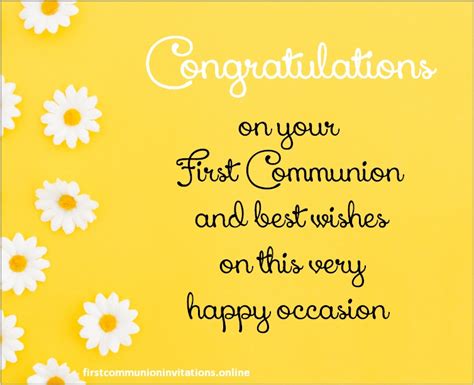 First Communion Wishes Quotations And Verses First Communion Invitations