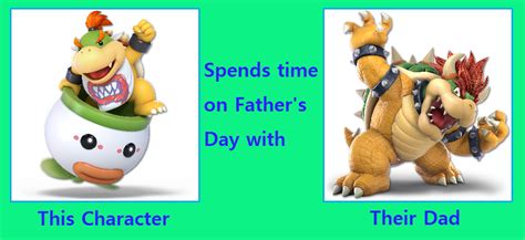 bowser jr s father s day with bowser by lukejungzx05 on deviantart