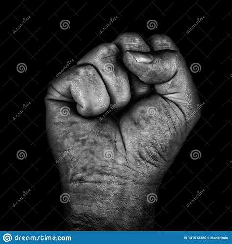 Adult Male Clenched Fist Stock Photo Image Of Demonstration 141513380
