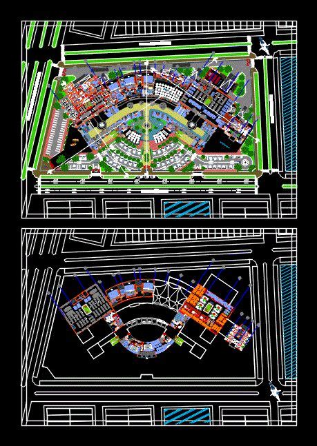 Commercial Complex Autocad Drawing Architecture Drawing Autocad