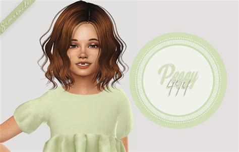 Simiracle Peggy 494 Hair Retextured Kids Version Sims 4 Hairs