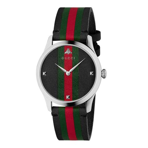 Gucci G Timeless Stainless Steel Iconic Colors Striped Sport Watch