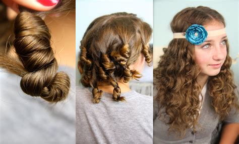 You can also try cold rollers to style your hair into curls as it dries. Cocoon Curls | No-Heat Curl Hairstyles - Cute Girls Hairstyles