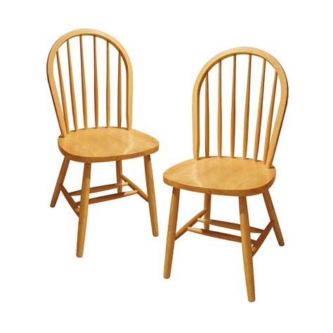 Winsome Wood Windsor Chair Natural Set Of 2 Chairs