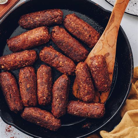 Vegan Chorizo Sausage Links 10 Ingredients Minimalist Baker Recipes