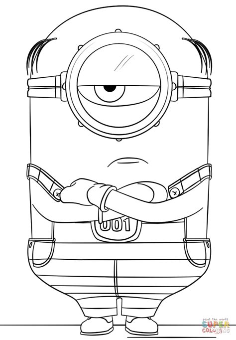 Minion Mel From Despicable Me 3 Coloring Page Free Printable Coloring