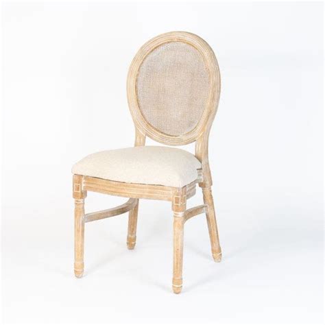 King Louis Chair - Natural with Rattan Back