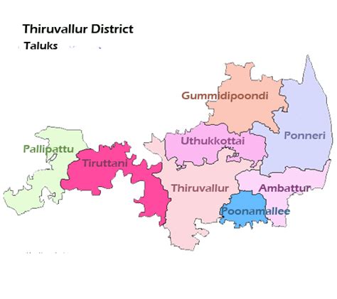 Thiruvallur Disrict Taluks Thiruvallur Revenue Villages Thiruvallur Revenue Divisions