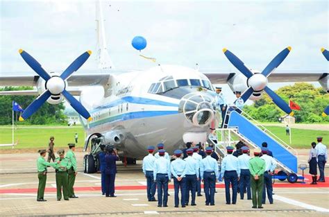 Myanmar Air Force Receives New Y8f200w Tactical Transport Aircraft