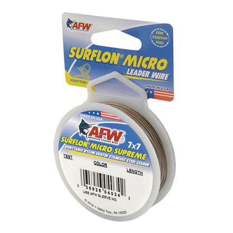 Afw Surflon Micro Supreme Knottable Nylon Coated Stainless Leader