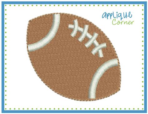 Football Filled Mini Embroidery Design Applique Corner