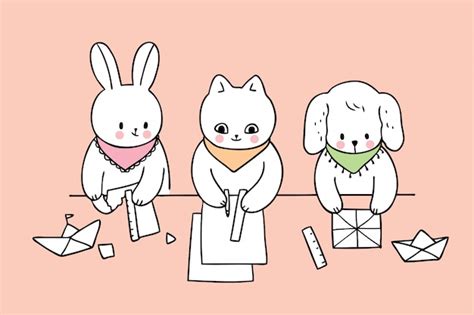 Premium Vector Cartoon Cute Back To School Animals In Art Class